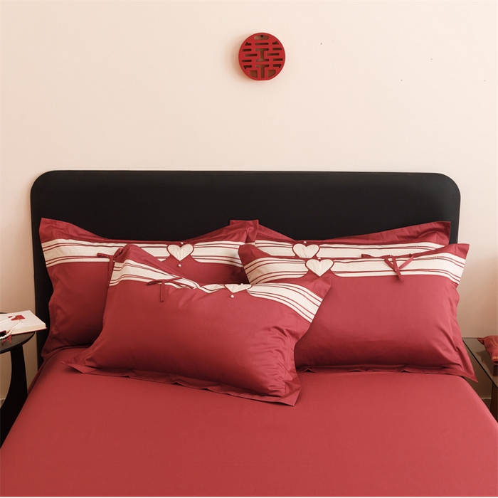 91家纺网 家纺一手货源 找家纺 宏羽纺家纺 2025新款100s全棉纯棉贡缎司马棉法式刺绣花边四件套绮梦