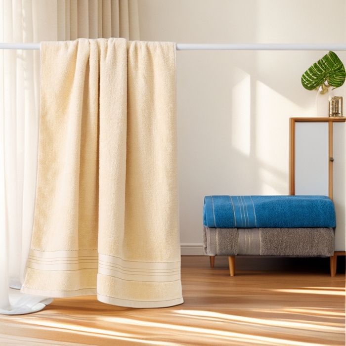 91家纺网 家纺一手货源 找家纺 （总）彩虹毛巾 2025新款金丝款全棉纯棉毛巾浴巾套装素色简约毛巾纯色浴巾