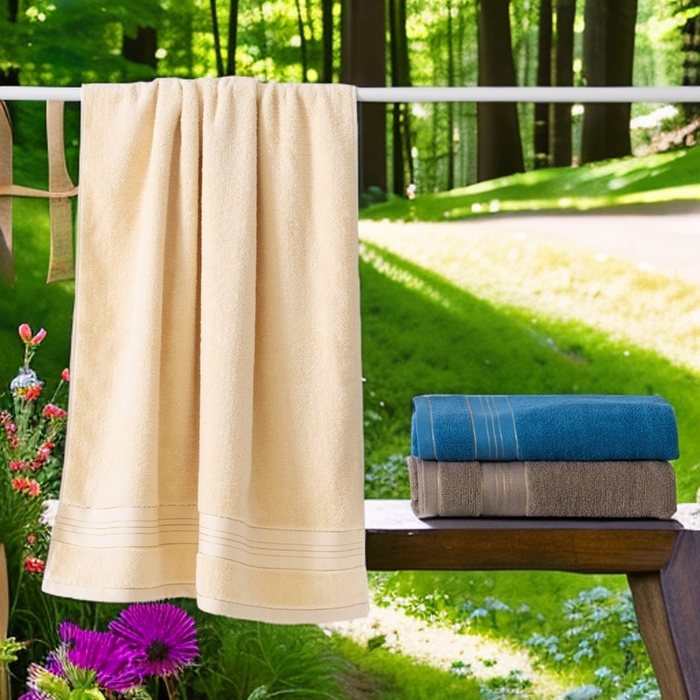 91家纺网 家纺一手货源 找家纺 （总）彩虹毛巾 2025新款金丝款全棉纯棉毛巾浴巾套装素色简约毛巾纯色浴巾