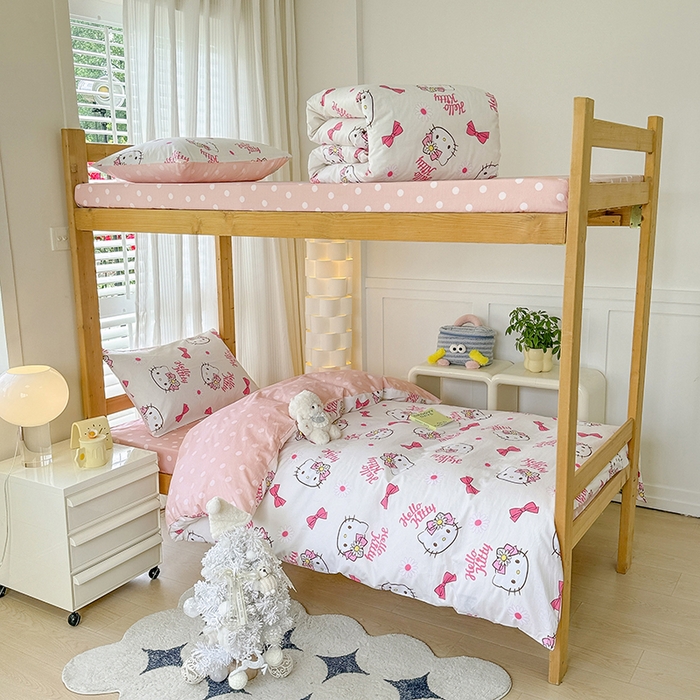 91家纺网 家纺一手货源 找家纺 （总）玉元坊 2025新款三丽鸥全棉纯棉学生款学生宿舍上下铺三件套