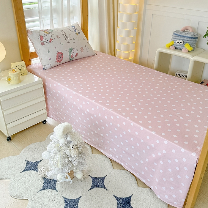 91家纺网 家纺一手货源 找家纺 玉元坊 2025新款三丽鸥全棉纯棉学生款学生宿舍上下铺三件套 甜心kt