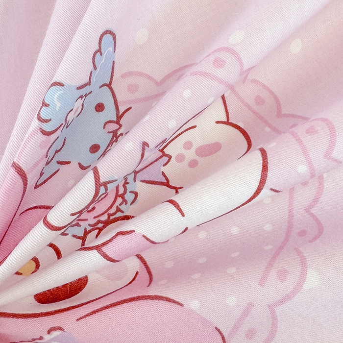 91家纺网 家纺一手货源 找家纺 玉元坊 2025新款三丽鸥全棉纯棉学生款学生宿舍上下铺三件套 小兔美乐蒂