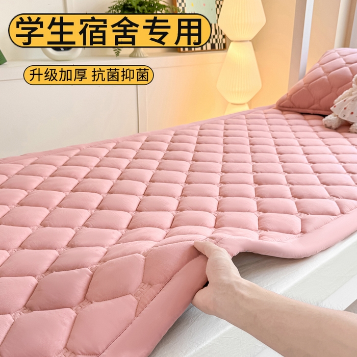 91家纺网 家纺一手货源 找家纺 （总）梦初语 2025新款轻奢H刺绣学生宿舍上下铺床垫褥