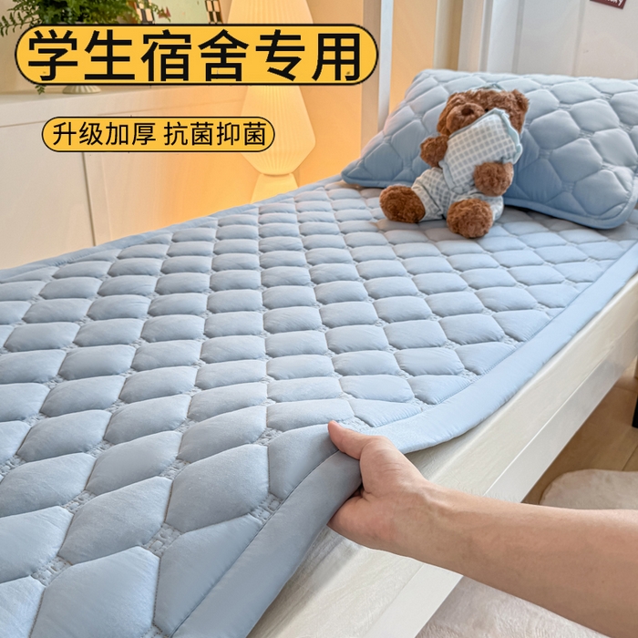 91家纺网 家纺一手货源 找家纺 （总）梦初语 2025新款轻奢H刺绣学生宿舍上下铺床垫褥