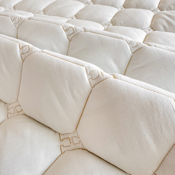 91家纺网 家纺一手货源 找家纺 梦初语 2025新款轻奢H刺绣学生宿舍上下铺床垫褥 奶白