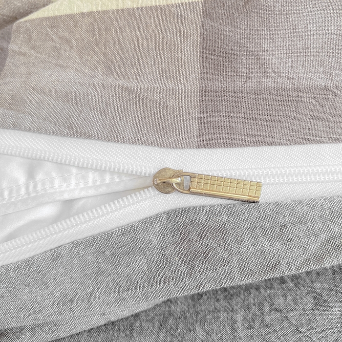 91家纺网 家纺一手货源 找家纺 （总）梦初语 2025新款A类水洗棉超柔格子系列学生宿舍上下铺三件套套件