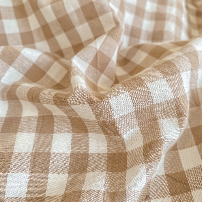 91家纺网 家纺一手货源 找家纺 梦初语 2025新款A类水洗棉超柔格子系列学生宿舍上下铺三件套套件 咖小格