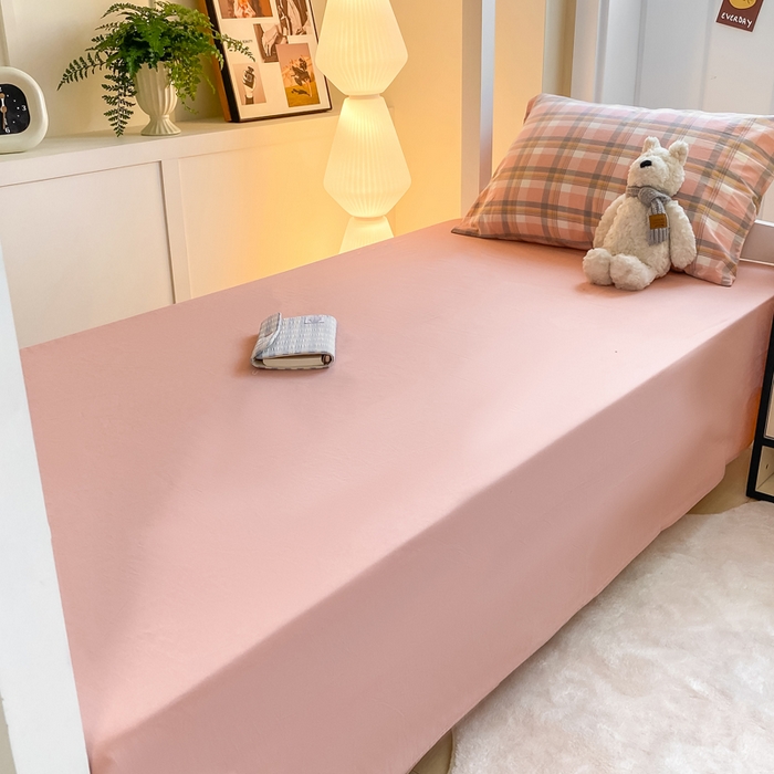 91家纺网 家纺一手货源 找家纺 梦初语 2025新款A类水洗棉超柔格子系列学生宿舍上下铺三件套套件 温馨格