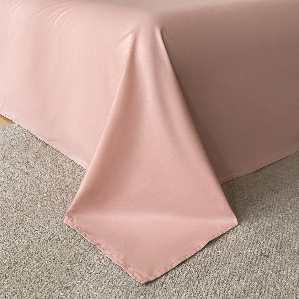 91家纺网 家纺一手货源 找家纺 禾时 2025新款A类60支加厚长绒棉全棉纯棉立体提花轻奢四件套 初禾（豆沙）