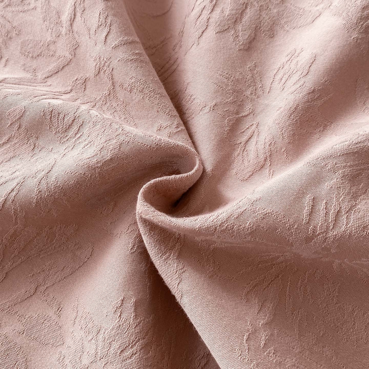 91家纺网 家纺一手货源 找家纺 禾时 2025新款A类60支加厚长绒棉全棉纯棉立体提花轻奢四件套 初禾（豆沙）