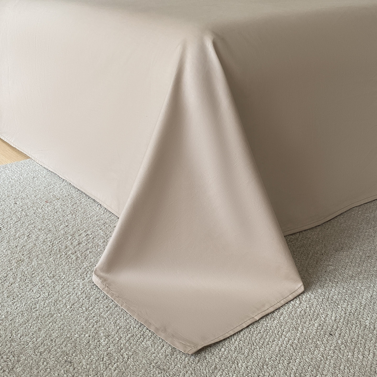 91家纺网 家纺一手货源 找家纺 禾时 2025新款A类60支加厚长绒棉全棉纯棉立体提花轻奢四件套 初禾（咖）