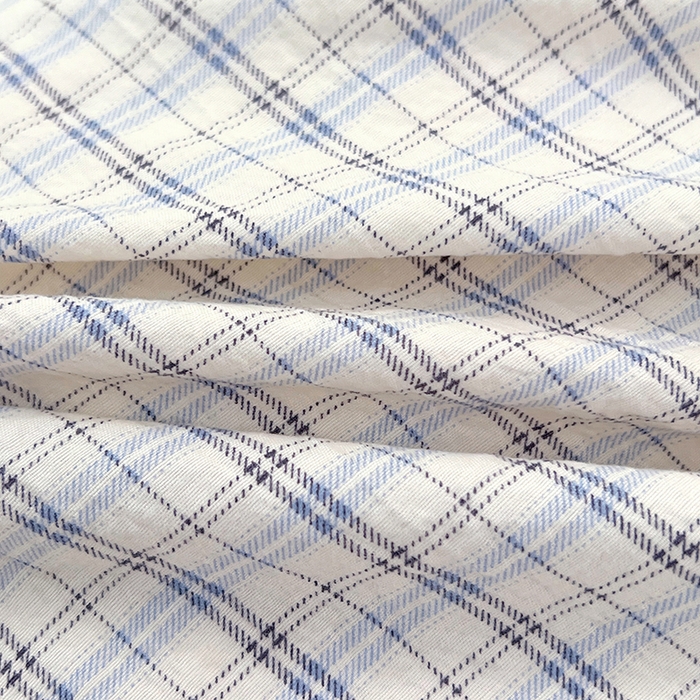 91家纺网 家纺一手货源 找家纺 梦舒羽 2025新款双层纱格子学生宿舍上下铺套件 常规款-天空蓝格