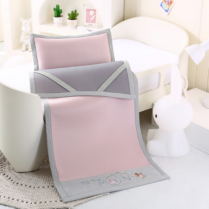 小牛席业 2025新款儿童凉感冰丝席儿童席-星际探索 星际探索-粉色