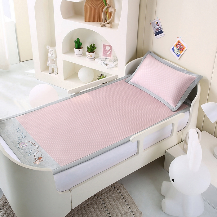 91家纺网 家纺一手货源 找家纺 小牛席业 2025新款儿童凉感冰丝席儿童席-星际探索 星际探索-粉色