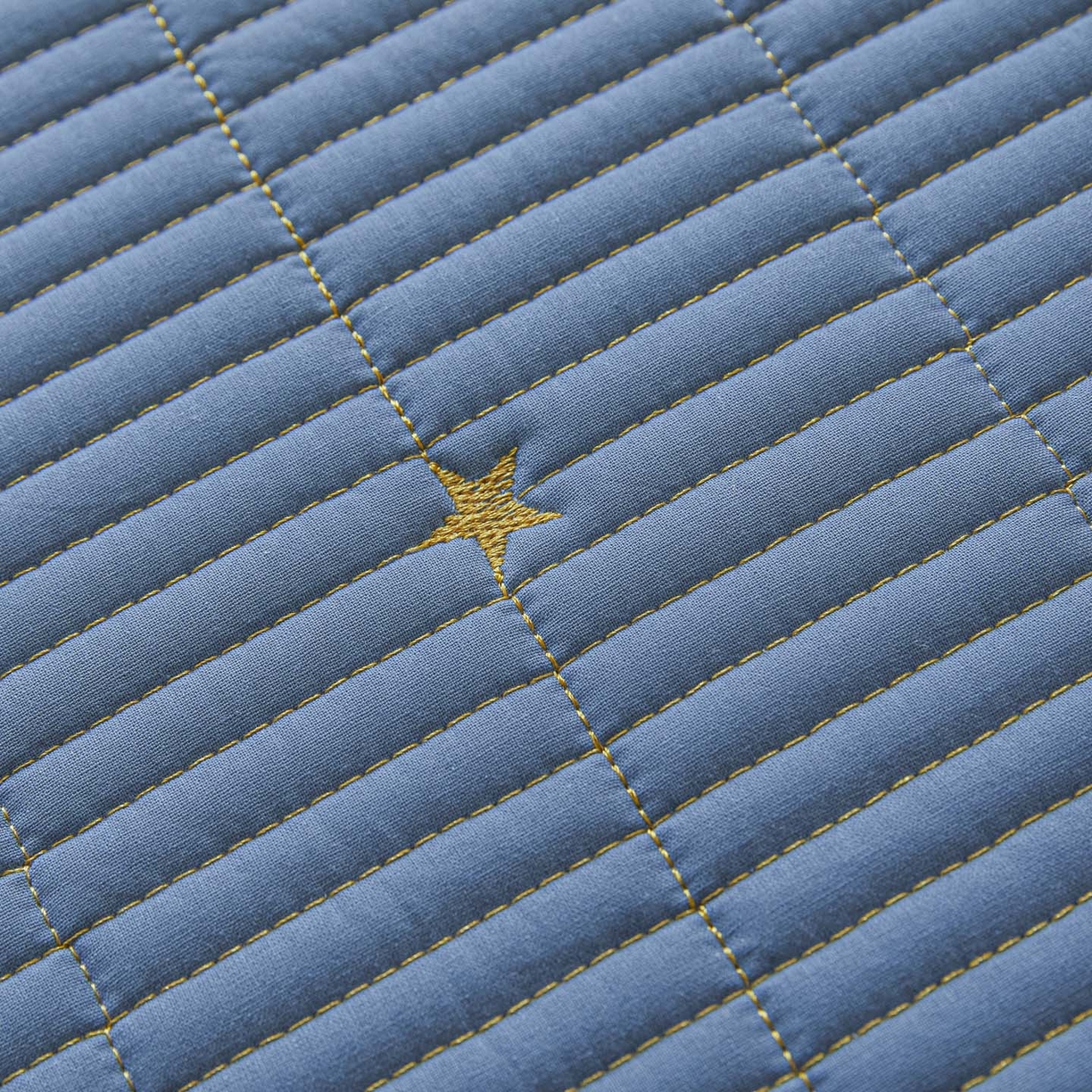 91家纺网 家纺一手货源 找家纺 芬晴家纺 2025春夏新款A类大豆夹棉学生床笠单床笠床笠单件-繁星-爱心系列 繁星-雾蓝