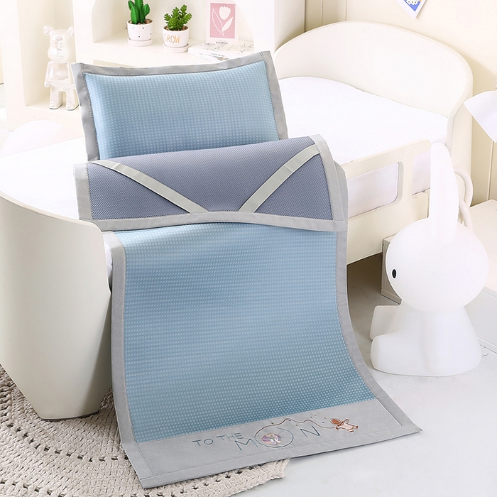 小牛席业 2025新款儿童凉感冰丝席儿童席-星际探索 星际探索-蓝色