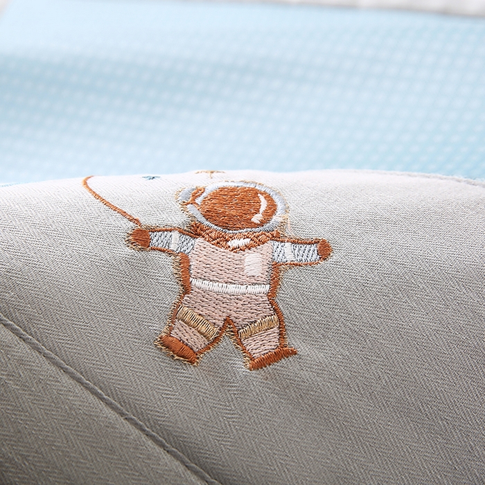 91家纺网 家纺一手货源 找家纺 小牛席业 2025新款儿童凉感冰丝席儿童席-星际探索 星际探索-蓝色