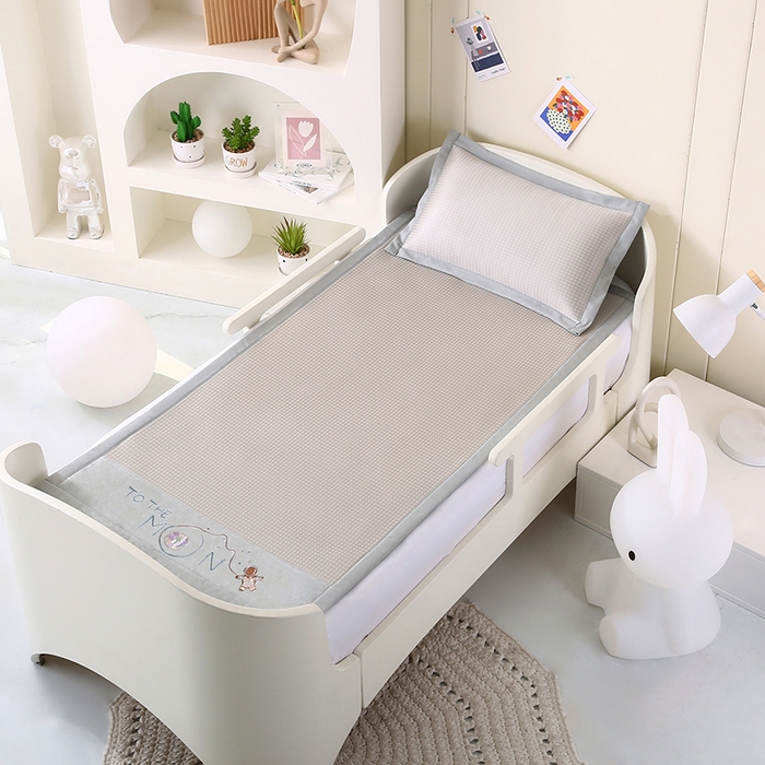 91家纺网 家纺一手货源 找家纺 小牛席业 2025新款儿童凉感冰丝席儿童席-星际探索 星际探索-香槟