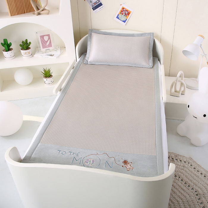 91家纺网 家纺一手货源 找家纺 小牛席业 2025新款儿童凉感冰丝席儿童席-星际探索 星际探索-香槟