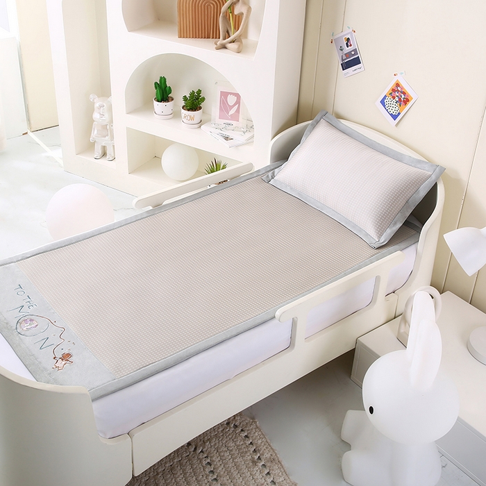 91家纺网 家纺一手货源 找家纺 小牛席业 2025新款儿童凉感冰丝席儿童席-星际探索 星际探索-香槟