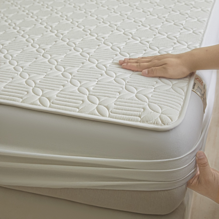 91家纺网 家纺一手货源 找家纺 芬晴家纺 2025新款A类全棉纯棉水洗棉大豆床笠单床笠单品床笠单件床笠 遇见-白