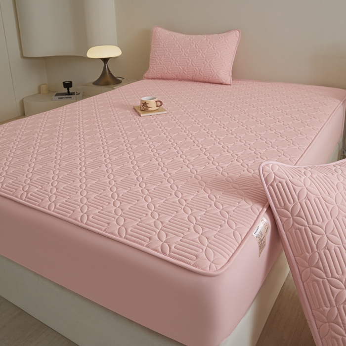 91家纺网 家纺一手货源 找家纺 芬晴家纺 2025新款A类全棉纯棉水洗棉大豆床笠单床笠单品床笠单件床笠 遇见-嫩粉