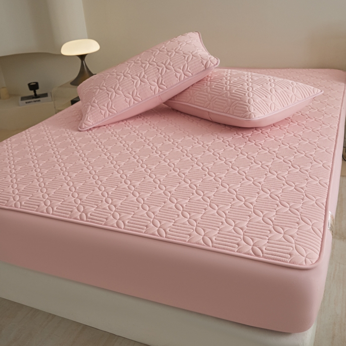 91家纺网 家纺一手货源 找家纺 芬晴家纺 2025新款A类全棉纯棉水洗棉大豆床笠单床笠单品床笠单件床笠 遇见-嫩粉