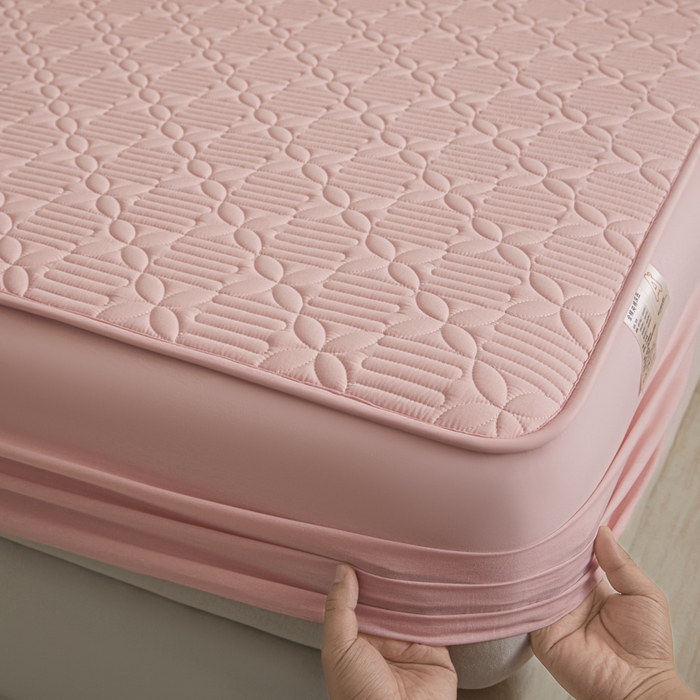 91家纺网 家纺一手货源 找家纺 芬晴家纺 2025新款A类全棉纯棉水洗棉大豆床笠单床笠单品床笠单件床笠 遇见-嫩粉