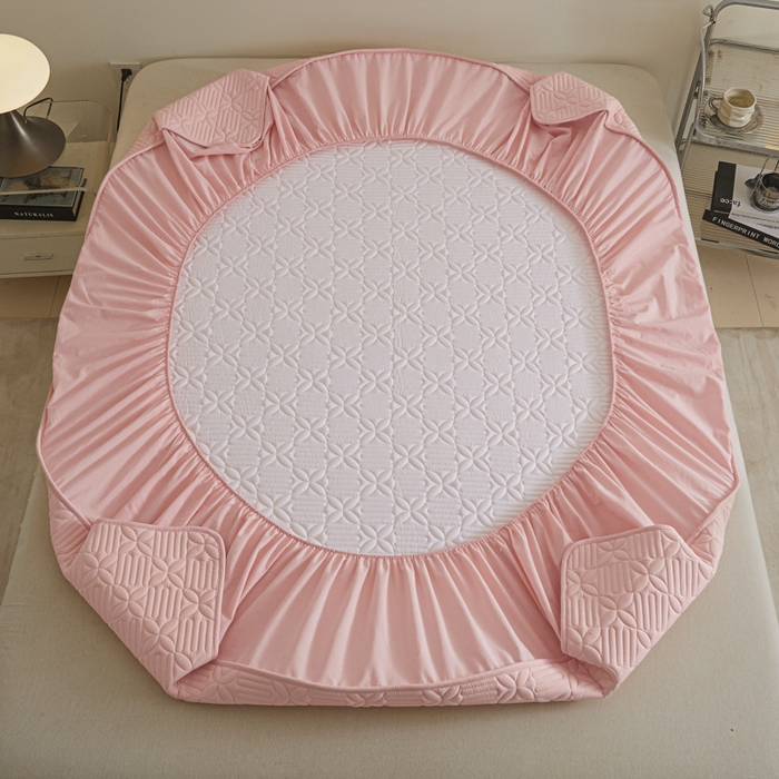 91家纺网 家纺一手货源 找家纺 芬晴家纺 2025新款A类全棉纯棉水洗棉大豆床笠单床笠单品床笠单件床笠 遇见-嫩粉