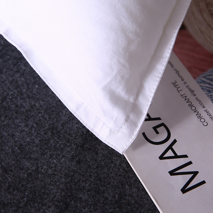 91家纺网 家纺一手货源 找家纺 文黛家居 2025新款全棉纯棉133100星级酒店专供双针羽丝绒软枕芯 白色 48x74cm/对（带标）