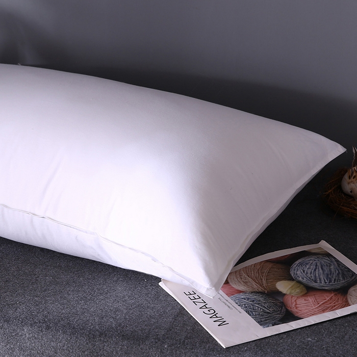 91家纺网 家纺一手货源 找家纺 文黛家居 2025新款全棉纯棉133100星级酒店专供双针羽丝绒软枕芯 白色 48x74cm/对（不带标）