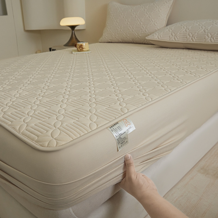 91家纺网 家纺一手货源 找家纺 芬晴家纺 2025新款A类全棉纯棉水洗棉大豆床笠单床笠单品床笠单件床笠 遇见-浅卡