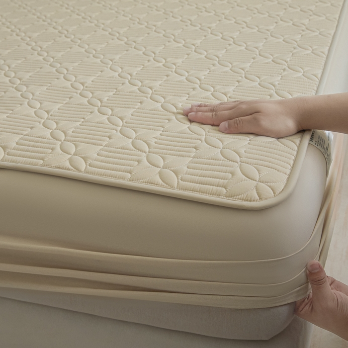 91家纺网 家纺一手货源 找家纺 芬晴家纺 2025新款A类全棉纯棉水洗棉大豆床笠单床笠单品床笠单件床笠 遇见-浅卡