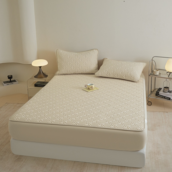 91家纺网 家纺一手货源 找家纺 芬晴家纺 2025新款A类全棉纯棉水洗棉大豆床笠单床笠单品床笠单件床笠 遇见-浅卡