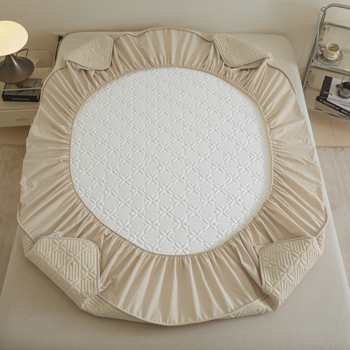 91家纺网 家纺一手货源 找家纺 芬晴家纺 2025新款A类全棉纯棉水洗棉大豆床笠单床笠单品床笠单件床笠 遇见-浅卡