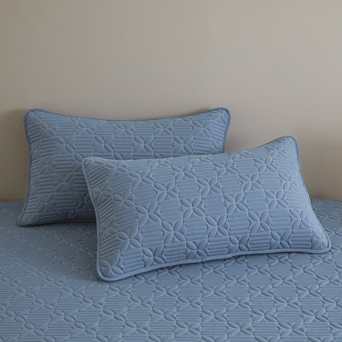 91家纺网 家纺一手货源 找家纺 芬晴家纺 2025新款A类全棉纯棉水洗棉大豆床笠单床笠单品床笠单件床笠 遇见-雾蓝