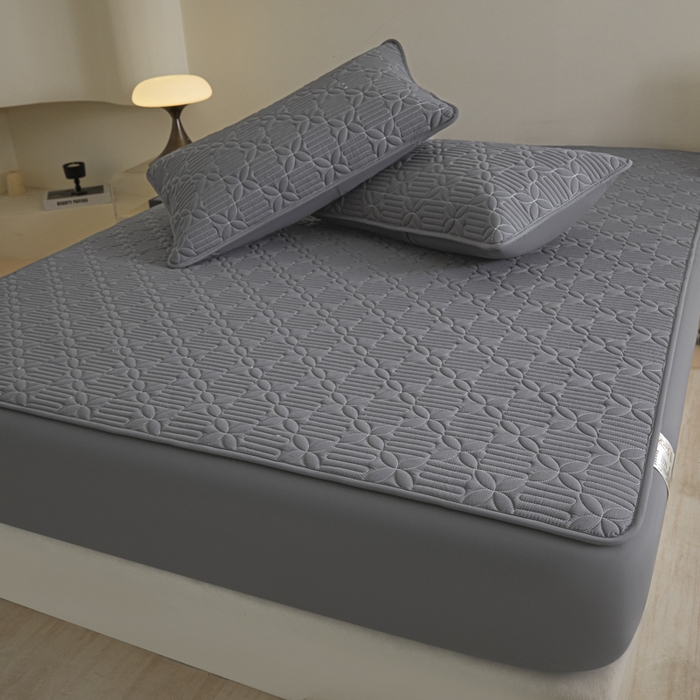 91家纺网 家纺一手货源 找家纺 芬晴家纺 2025新款A类全棉纯棉水洗棉大豆床笠单床笠单品床笠单件床笠 遇见-岩灰