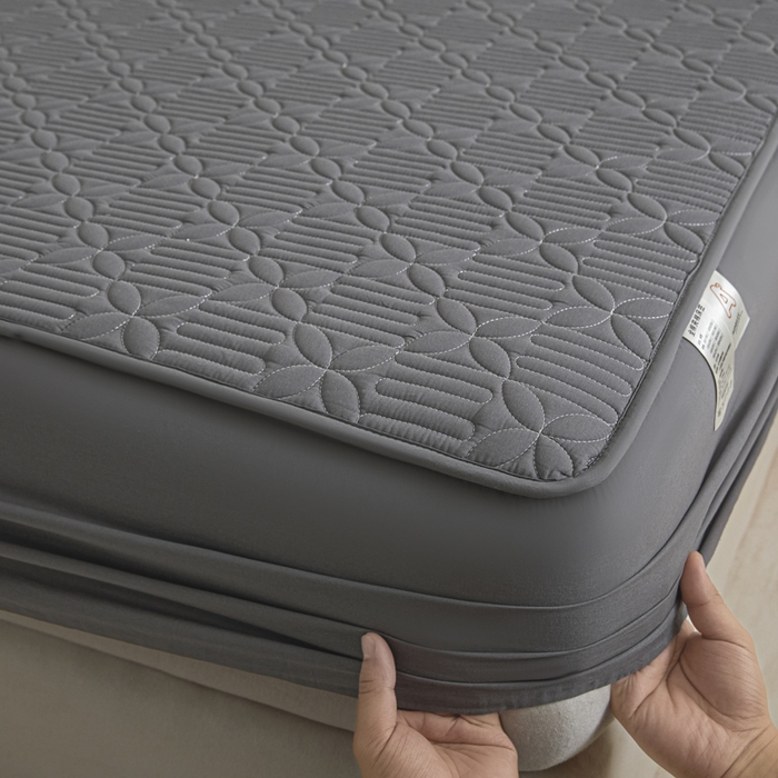 91家纺网 家纺一手货源 找家纺 芬晴家纺 2025新款A类全棉纯棉水洗棉大豆床笠单床笠单品床笠单件床笠 遇见-岩灰