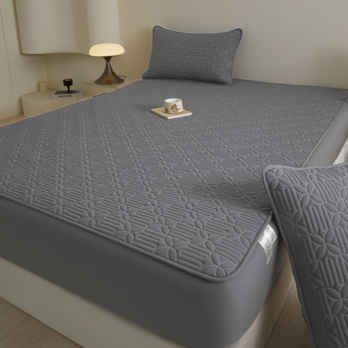 91家纺网 家纺一手货源 找家纺 芬晴家纺 2025新款A类全棉纯棉水洗棉大豆床笠单床笠单品床笠单件床笠 遇见-岩灰