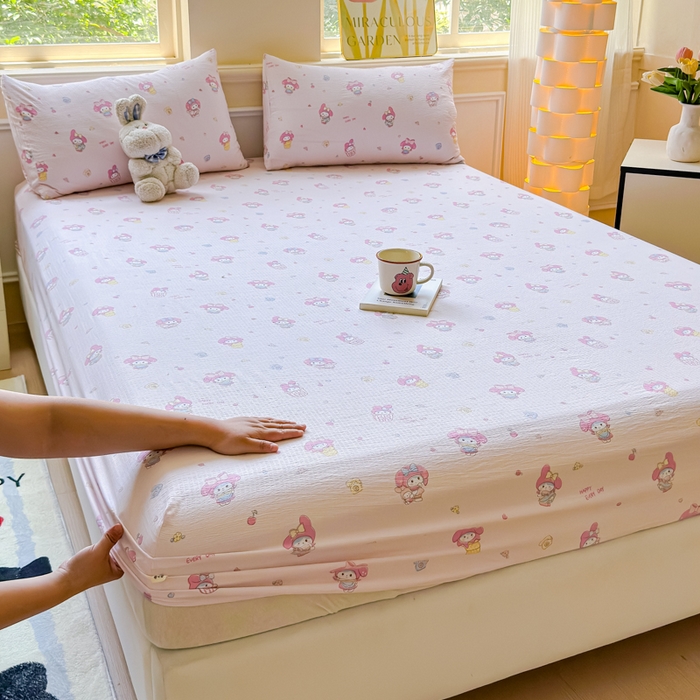 91家纺网 家纺一手货源 找家纺 （总）佑佳家纺2025新款A类高克重水洗棉床笠