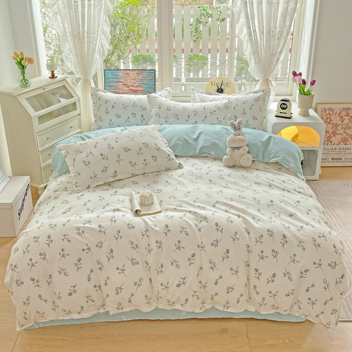 91家纺网 家纺一手货源 找家纺 （总）文黛家居 2025新款植物羊绒亲肤小版花单被套