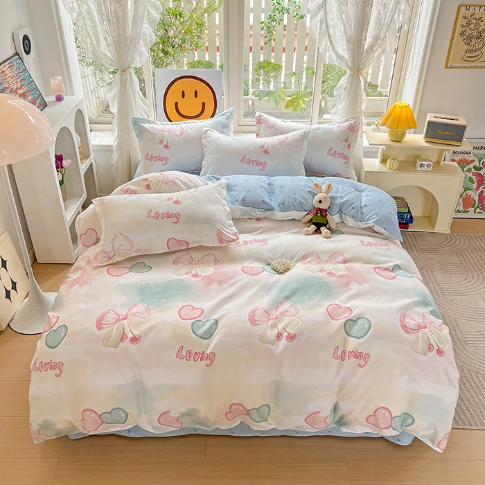 91家纺网 家纺一手货源 找家纺 （总）文黛家居 2025新款植物羊绒亲肤小版花单被套