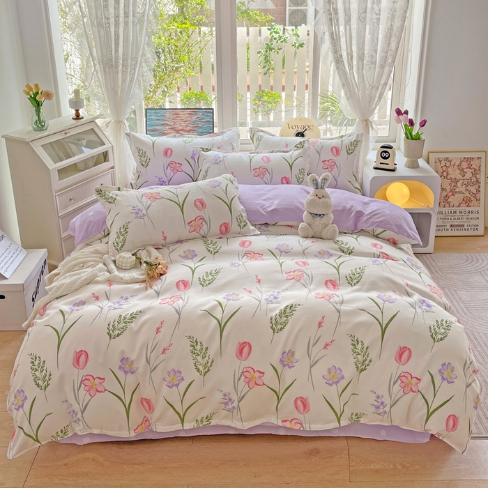 91家纺网 家纺一手货源 找家纺 （总）文黛家居 2025新款植物羊绒亲肤小版花单被套