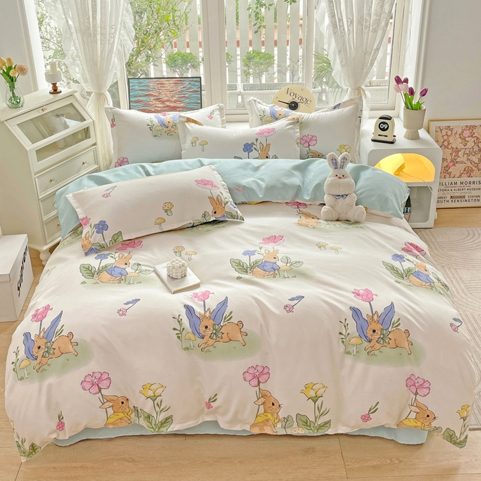 91家纺网 家纺一手货源 找家纺 （总）文黛家居 2025新款植物羊绒亲肤小版花单被套