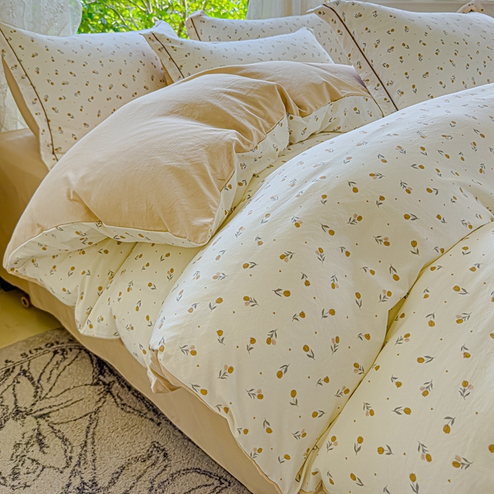 91家纺网 家纺一手货源 找家纺 可思家纺 2025新款云柔棉四件套 春日小花