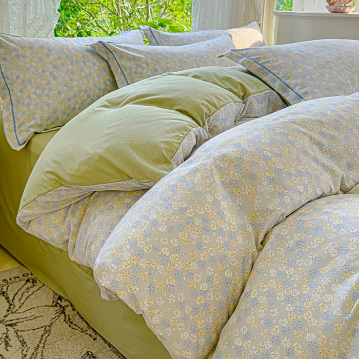 91家纺网 家纺一手货源 找家纺 可思家纺 2025新款云柔棉四件套 海棠花开