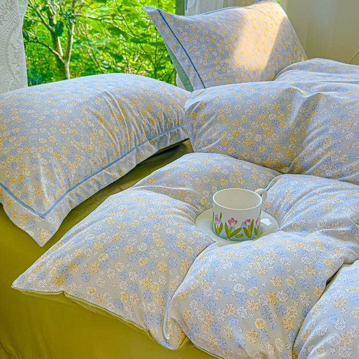 91家纺网 家纺一手货源 找家纺 可思家纺 2025新款云柔棉四件套 海棠花开