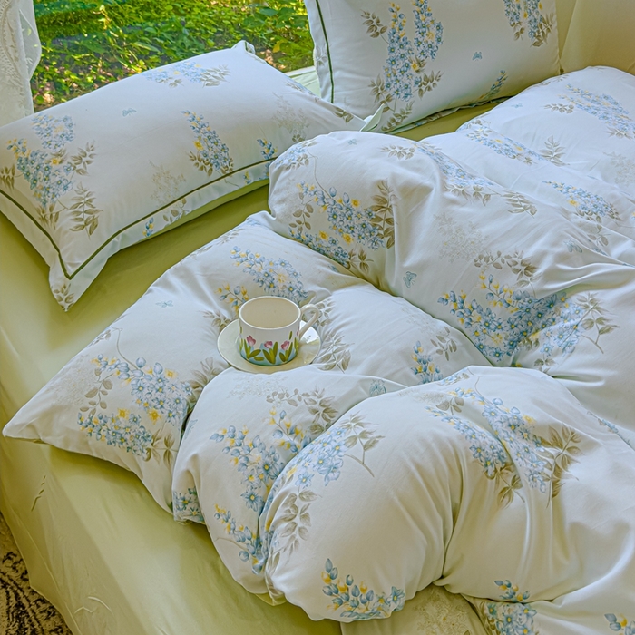 91家纺网 家纺一手货源 找家纺 可思家纺 2025新款云柔棉四件套 沐春风