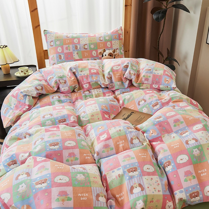 91家纺网 家纺一手货源 找家纺 （总）斯尔顿 2025新款A类全棉双层纱三件套