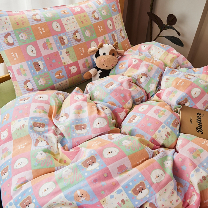 91家纺网 家纺一手货源 找家纺 （总）斯尔顿 2025新款A类全棉双层纱三件套